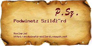 Podwinetz Szilárd névjegykártya